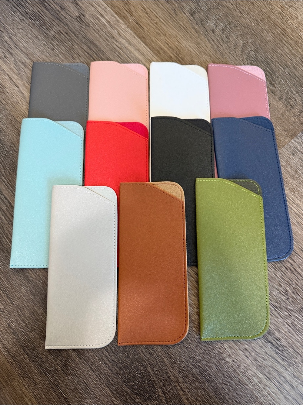 New Leather Sunglass/Glasses Sleeve Case - Assorted Colors